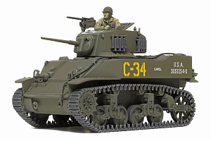 Сборная модель 1/48 Легкий танк США M5A1 Stuart (Tamiya)