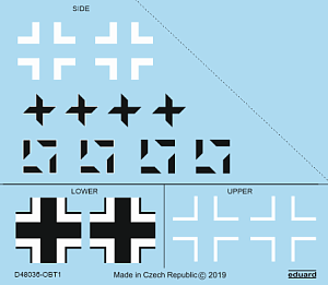 Декаль 1/48 Fw 190A-8/R2 national insignia (EDU)