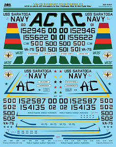 Декаль 1/32 VA-75 SUNDAY PUNCHERS (1) USN Grumman A-6A/A-6E (AOA Decals)