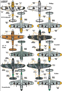 Декаль 1/48 Messerschmitt Bf-109s with Stab markings Pt 2 (14) (Xtradecal)