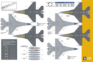 Декаль 1/48 General-Dynamics F-16A/F-16B Vipers of the Caribbean (Two Bobs)