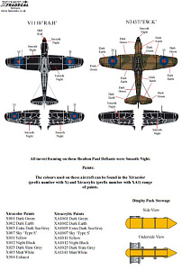 Декаль 1/48 Boulton-Paul Defiant Mk.I/NF.II/ ASR.Mk.I (6) (Xtradecal)