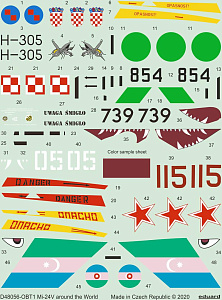 Декаль 1/48 Ми-24В по всему миру (ZVE)