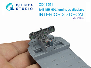 3D Декаль MH-60L Blackhawk включенные дисплеи для наборов QD+48590/QDS-48590 (ICM)