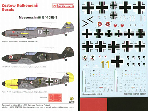 Декаль 1/32 Messerschmitt Bf-109E-3 (3) (Techmod)