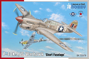 Сборная модель 1/72 P-40K-1/5 Warhawk 'Short Fuselage' (4x camo) (Special Hobby)