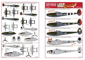 Декаль 1/48 Lockheed P-38J Lightning (Kits-World)