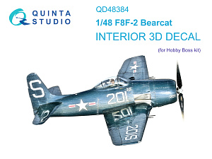 3D Декаль интерьера кабины F8F-2 Bearcat (Hobby Boss)