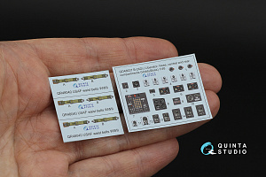 3D Декаль интерьера кабины B-24D/B-24J Liberator: носовой, центральный и задний отсеки (Hobby Boss)