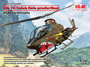 Сборная модель 1/32 AH-1G Cobra (late prod.) US Attack Helicopter (ICM)