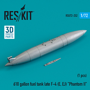 Дополнения из смолы 1/72 610 gallon fuel tank late McDonnell F-4E/F-4EJ Phantom (ResKit)