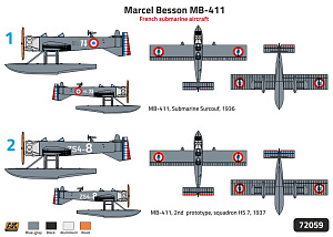 Сборная модель 1/72 Marcel-Besson MB-411 (FLY)