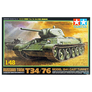 Сборная модель 1/48 Советский танк Т-34/76 (образец 1941г.с литой башней) (Tamiya)