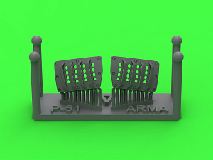 Дополнения из смолы 1/72 P-51 Mustang — крышка воздушного фильтра карбюратора(RAF ver.A)(Arma Hobby)