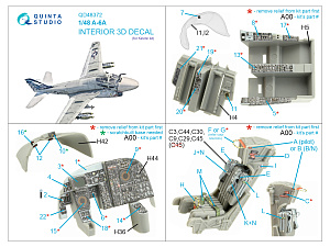 3D Декаль интерьера кабины A-6A (Kinetic)