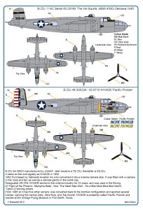 Декаль 1/32 North-American B-25J Mitchell 43-28149 (Kits-World)