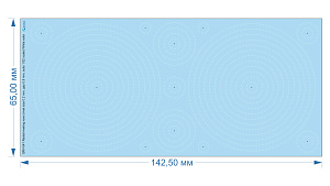 Радиальные клепочные ряды (размер клепки 0.20 mm, интервал 0.8 mm, масштаб 1/32), белые