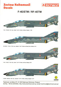 Декаль 1/32 McDonnell F-4E/ETM RF-4E/ETM Phantom II Turkish Air Force  (Techmod)