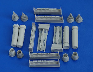 Дополнения из смолы 1/72 Двухпостовый балочный держатель с блоками НАР Б-8М (Advanced Modeling Су-34, Су-35