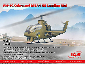 Сборная модель 1/48 Bell AH-1G Cobra and M8A1 US Landing Mat (ICM)