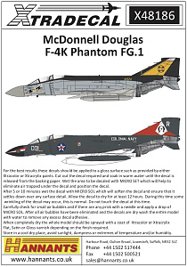 Декаль 1/48 McDonnell-Douglas F-4K Phantom FG.1 (4) (Xtradecal)