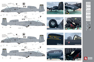 Декаль 1/32 1/72 Fairchild A-10C Hoosier Hawgs TB72111 combined with TB32072 (Two Bobs)