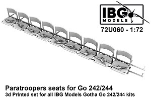 Дополнения из смолы 1/72 Десантные кресла Gotha Go-242A-1/Go-244 (для модели IBG)