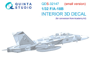 3D Декаль интерьера кабины F/A-18B (Academy) (малая версия)