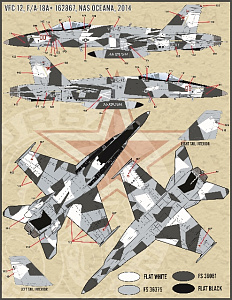 Декаль 1/32 McDonnell-Douglas F/A-18C Hornet 164277 (Furball Aero-Design)