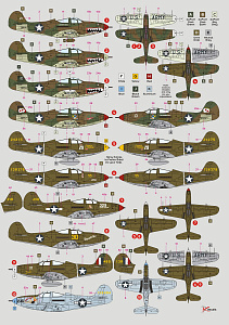 Декаль 1/72 Bell P-39/P-400 Airacobra over Solomons Islands (DK Decals)