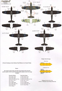 Декаль 1/72 Boulton-Paul Defiant Mk.Is (10) (Xtradecal)