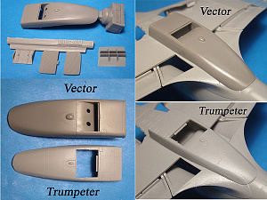 Дополнения из смолы 1/48 МиГ-3 исправленный радиатор (Trumpeter) (Vector)