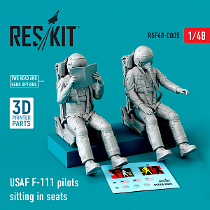 Дополнения из смолы 1/48 USAF General-Dynamics F-111 pilots sitting in seats (2 pcs) (ResKit)