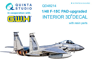 3D Декаль интерьера кабины со смоляными деталями F-15C PAD-upgraded (GWH)