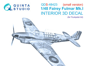 3D Декаль интерьера кабины Fairey Fulmar Mk.I (Trumpeter) (Малая версия)