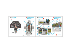 3D Декаль интерьера кабины P-51B/C (ранний) (Tamiya)