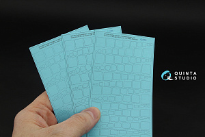 Клепочные ряды: прямоугольники и овалы (размер клепки 0.15 mm, интервал 0.6 mm, масштаб 1/48), черны