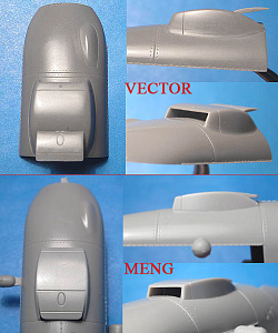 Дополнения из смолы 1/48 Messerschmitt Me410B corrected oil coolers (for Meng) (Vector)