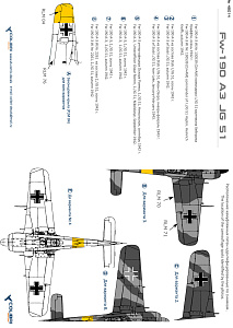 Декаль 1/48 Fw-190 A3 JG 51 part II (Colibri Decals)