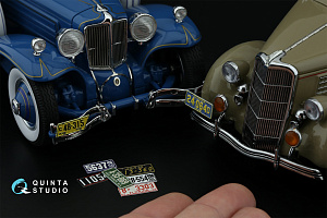 Автомобильные номера США, юго-восточные штаты, 1910-1940 (для всех моделей) (на метал. основании)