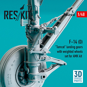 Дополнения из смолы 1/48 Grumman F-14D Tomcat landing gears with weighted wheels set (ResKit)
