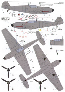 Декаль 1/32 Messerschmitt Bf-109E-4 (4) (Techmod)