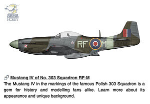 Сборная модель 1/72 North-American P-51D Mustang (Arma Hobby)