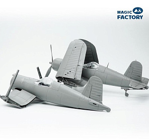 Сборная модель 1/48 Vought F4U-1A/2 Corsair Dual Combo 2 kits in the box (Magic Factory)