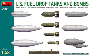 Основание для диорам 1/48 U.S. Fuel Drop Tanks and Bombs (MiniArt)