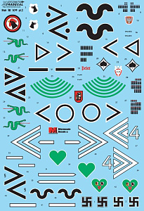 Декаль 1/32 Messerschmitt Bf-109s with Stab markings Pt 2 (8) (Xtradecal)