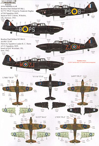 Декаль 1/72 Boulton-Paul Defiant Mk.Is (10) (Xtradecal)