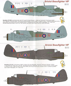 Декаль 1/72 Bristol Beaufighter VIF Part V (AML)