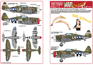 Декаль 1/48 Republic P-47D Thunderbolt 'Razorback' (Kits-World)