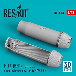 Дополнения из смолы 1/48 Grumman F-14B/F-14D) Tomcat close exhaust nozzles (ResKit)